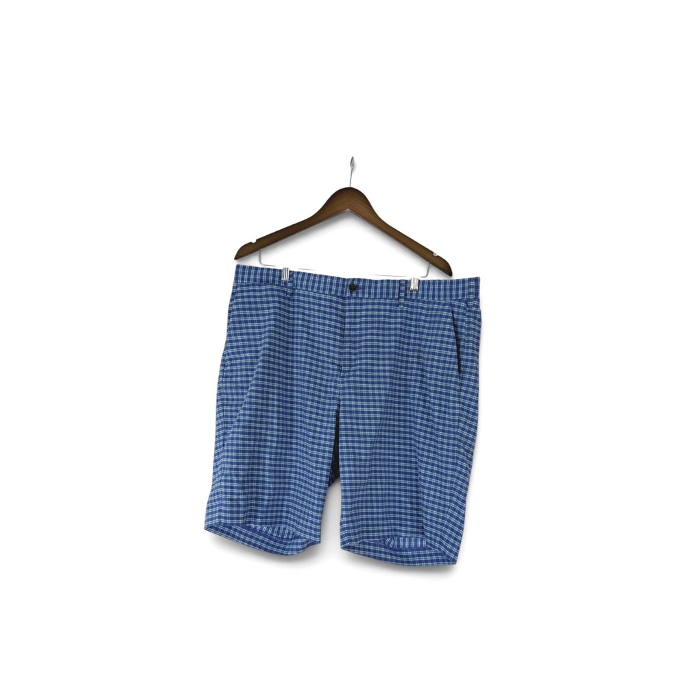 Polo Ralph Lauren Mens Blue Green Plaid Stretch Classic Fit Shorts Size 40T